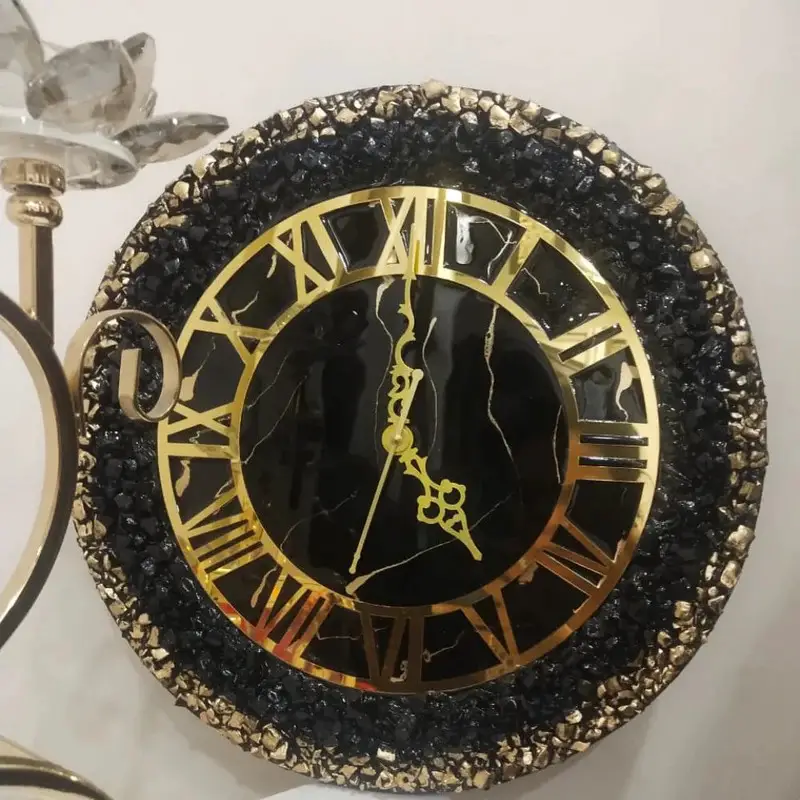 Designer epoxy resin clocks