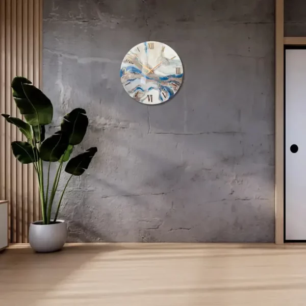 luxury-epoxy-resin-wall-clock-with_marble_texture_for-dining-room
