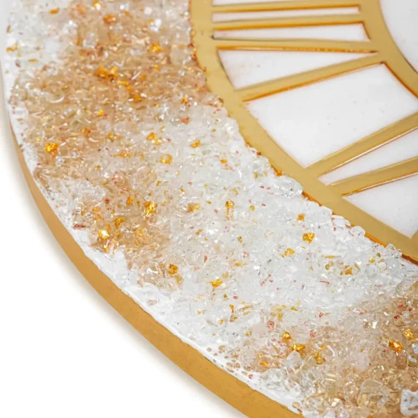 Golden-Texture-Geode-Wall-Clock